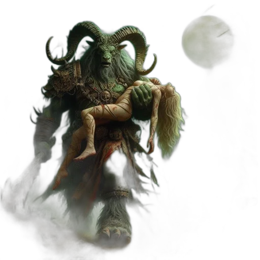 creature, dragon, staff, mask transparent PNG cut-out