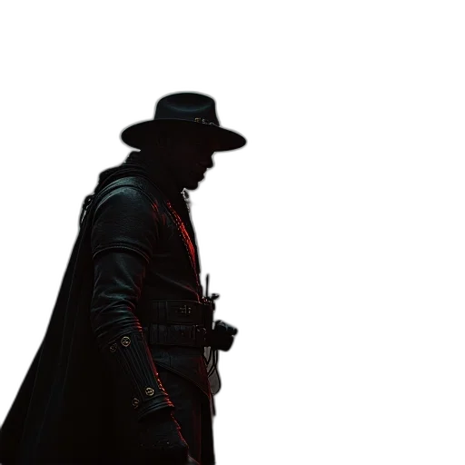 jacket, hat, weapon, sword transparent PNG cut-out