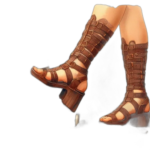 shoes, 3d render, concept art, fantasy art transparent PNG cut-out