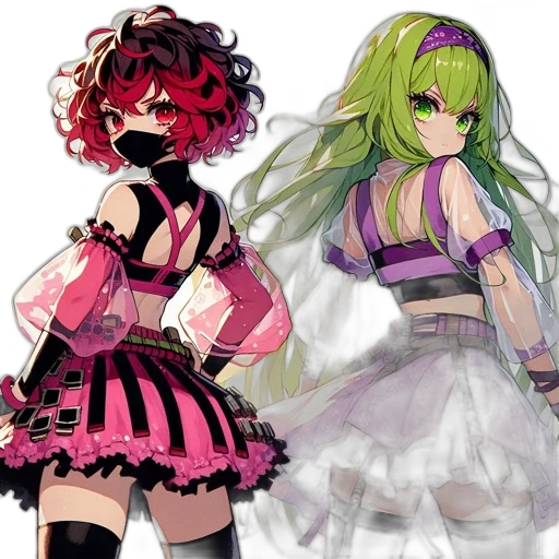 dress, concept art, pixel art, anime transparent PNG cut-out