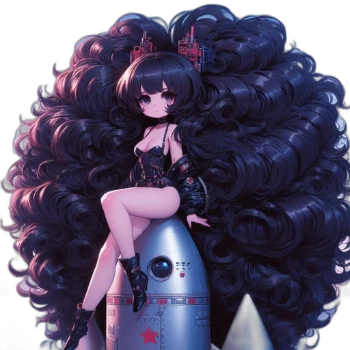 hair, dress, robot, crown transparent PNG cut-out