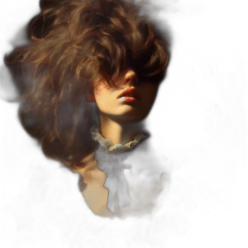 hair, face, mask, dress transparent PNG cut-out