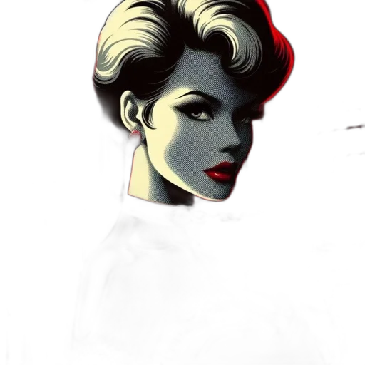 crown, hair, face, concept art transparent PNG cut-out