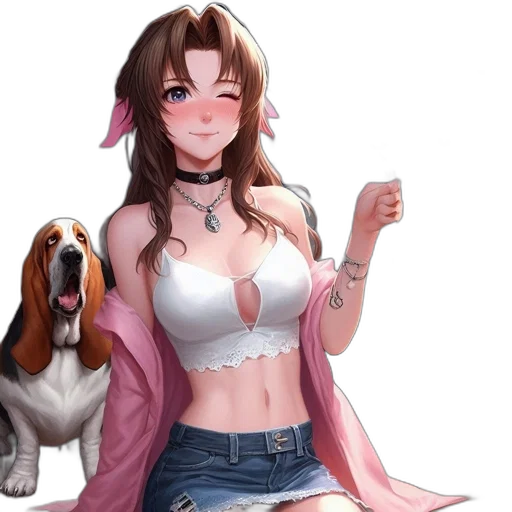 dress, jacket, animal, staff transparent PNG cut-out