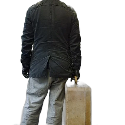 jacket, staff, furniture, man transparent PNG cut-out
