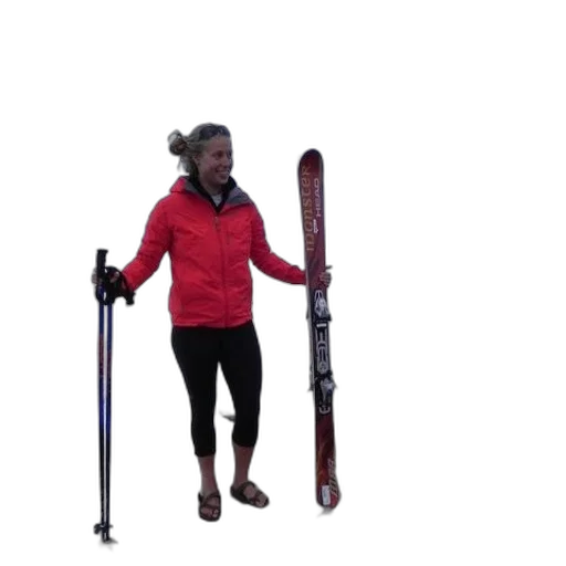 staff, 3d render, snow, woman transparent PNG cut-out