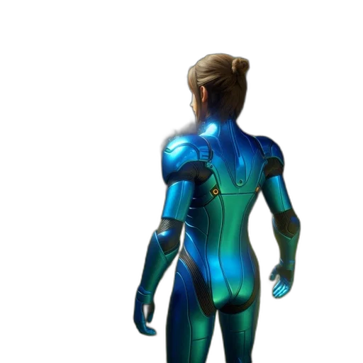 robot, staff, 3d render, concept art transparent PNG cut-out