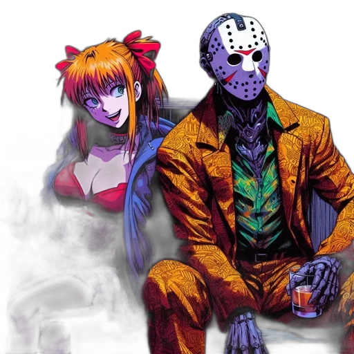 mask, concept art, comic book art, anime transparent PNG cut-out