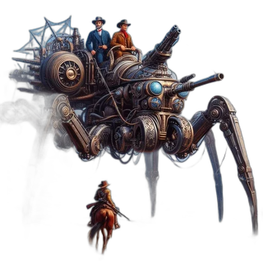 robot, weapon, concept art, fantasy art transparent PNG cut-out