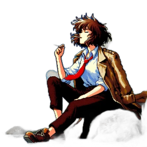 jacket, staff, concept art, watercolor transparent PNG cut-out