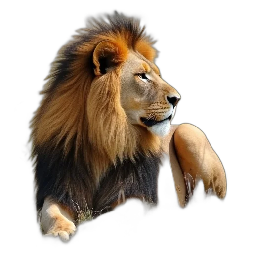 animal, crown, staff, photorealistic transparent PNG cut-out