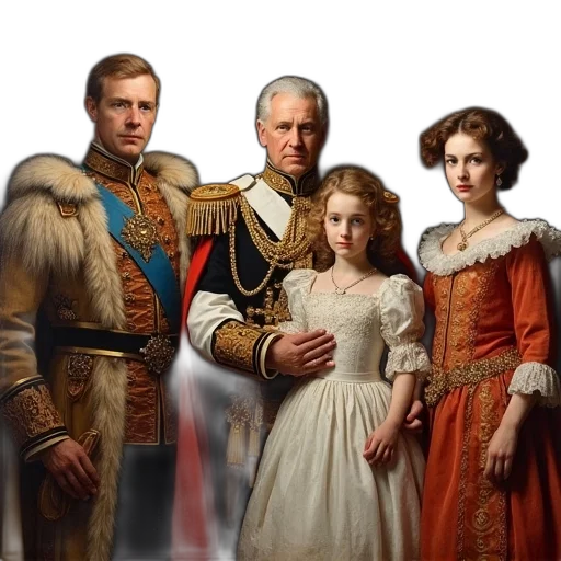 crown, staff, dress, oil painting transparent PNG cut-out