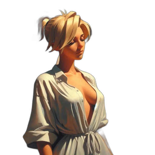 dress, staff, face, jacket transparent PNG cut-out