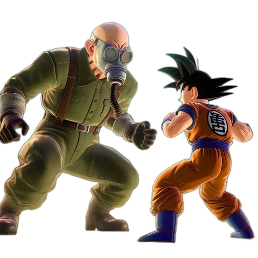 concept art, 3d render, comic book art, two transparent PNG cut-out