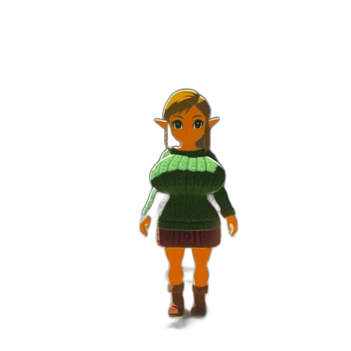 dress, staff, creature, hat transparent PNG cut-out