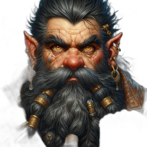 face, dragon, staff, fantasy art transparent PNG cut-out