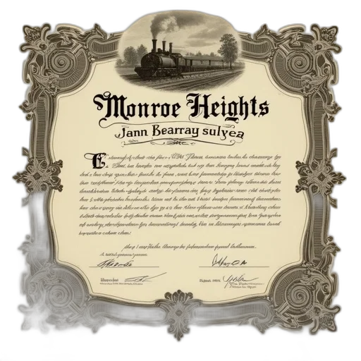certificate, issued, monroe, heights transparent PNG cut-out