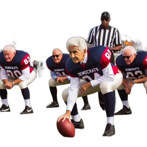 four, men, democrats, football transparent PNG cut-out