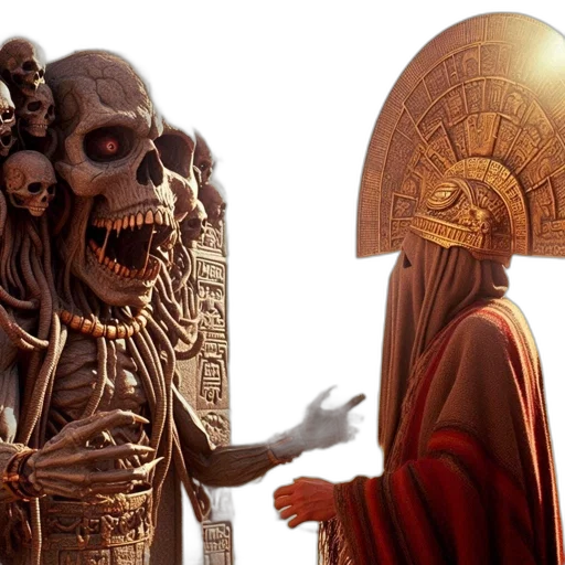 mask, concept art, fantasy art, 3d render transparent PNG cut-out