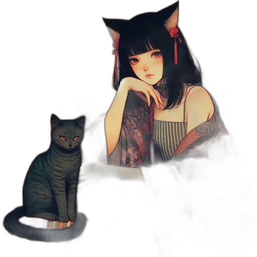 animal, pixel art, anime, fantasy art transparent PNG cut-out