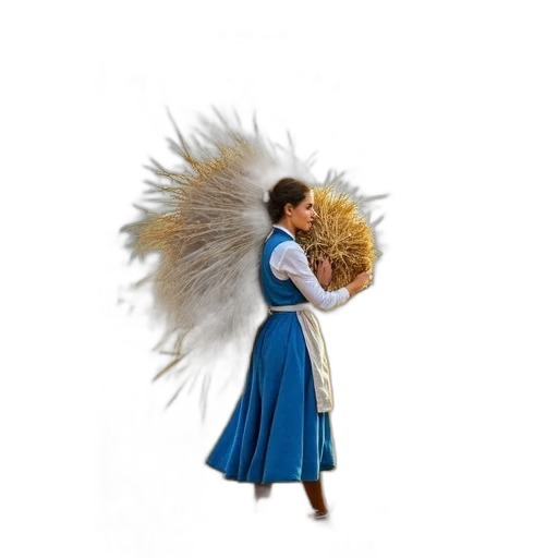 staff, hair, dress, hat transparent PNG cut-out