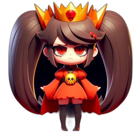 crown, staff, creature, pixel art transparent PNG cut-out