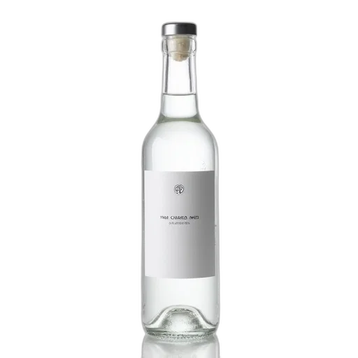 bottle, 3d render, clear, glass transparent PNG cut-out
