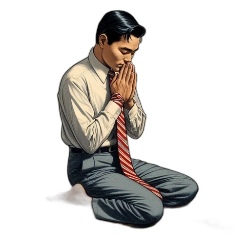 man, white, shirt, tie transparent PNG cut-out