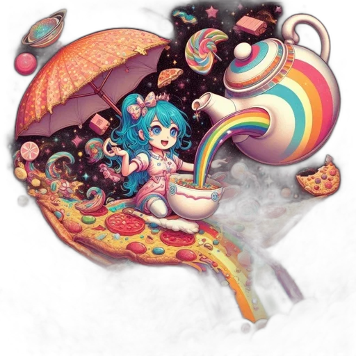 umbrella, food, staff, concept art transparent PNG cut-out