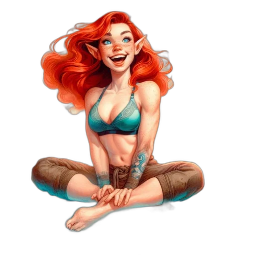 comic book art, concept art, fantasy art, cartoon transparent PNG cut-out