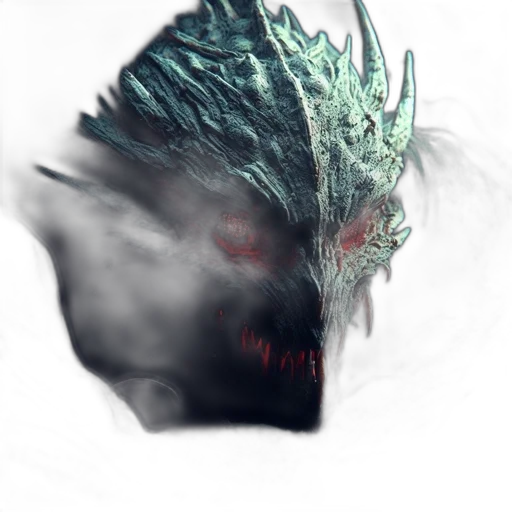 dragon, mask, face, creature transparent PNG cut-out