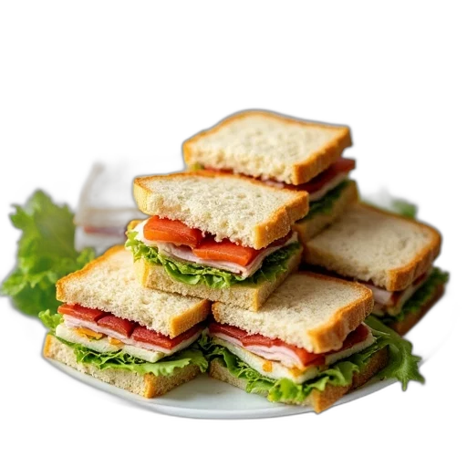 food, photorealistic, 3d render, variety transparent PNG cut-out