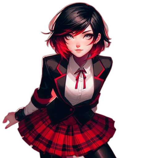 dress, jacket, face, weapon transparent PNG cut-out