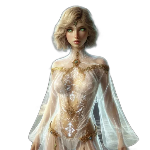 dress, jewelry, concept art, fantasy art transparent PNG cut-out