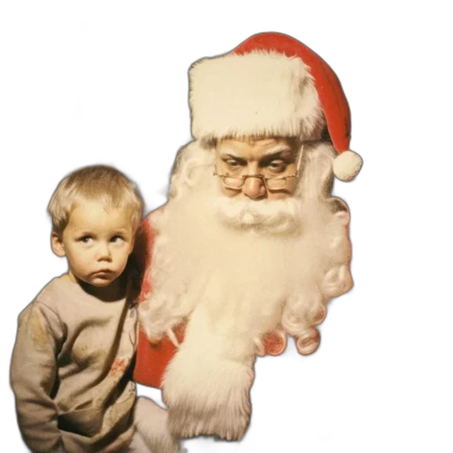 face, photorealistic, serious, santa transparent PNG cut-out