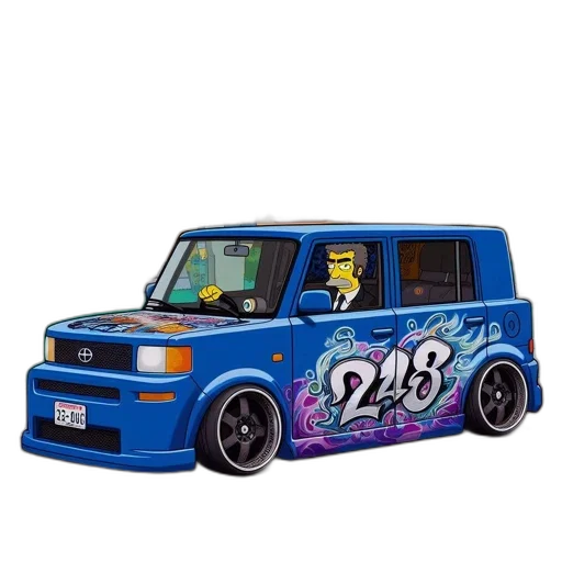 car, concept art, 3d render, vaporwave transparent PNG cut-out