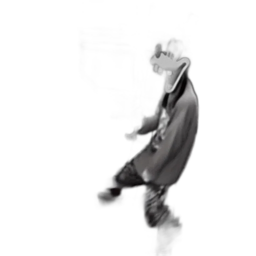 jacket, staff, creature, robot transparent PNG cut-out