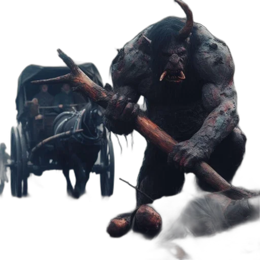 creature, animal, weapon, staff transparent PNG cut-out