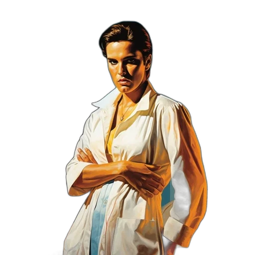 jacket, staff, face, dress transparent PNG cut-out