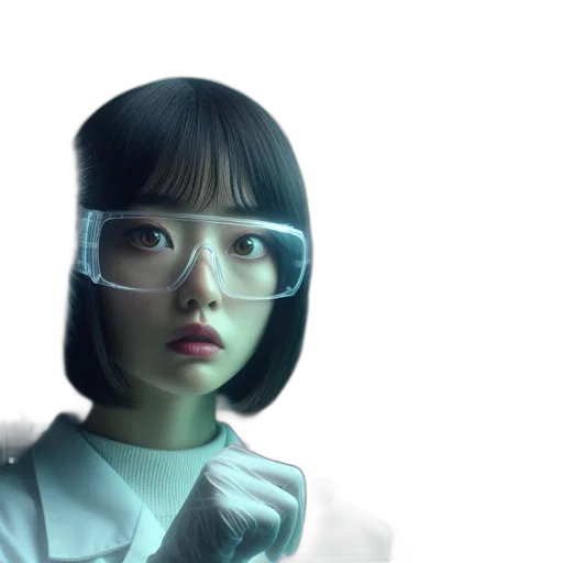 robot, face, staff, creature transparent PNG cut-out