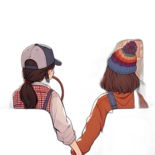 hat, jacket, anime, concept art transparent PNG cut-out