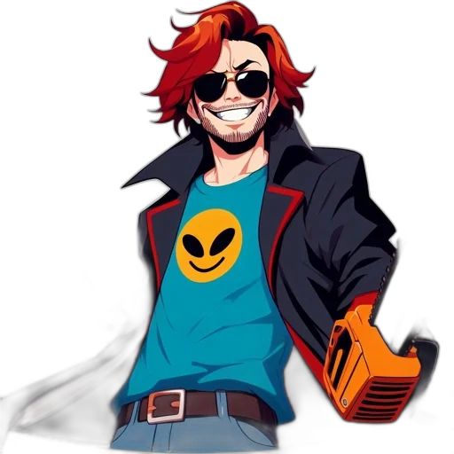 jacket, staff, mask, robot transparent PNG cut-out