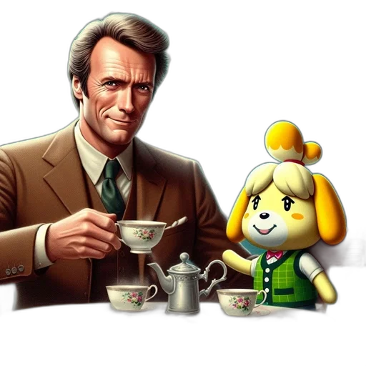 staff, food, robot, pixel art transparent PNG cut-out