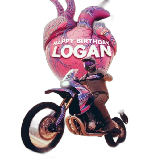 3d render, birthday, art, features transparent PNG cut-out