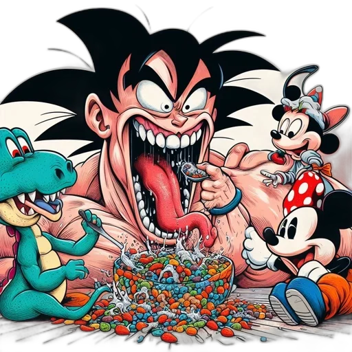 food, comic book art, cartoon, concept art transparent PNG cut-out