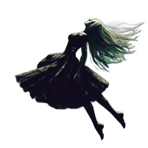 dress, hair, creature, dragon transparent PNG cut-out