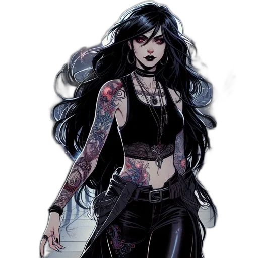 concept art, comic book art, fantasy art, cyberpunk transparent PNG cut-out