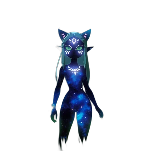 mask, creature, staff, dress transparent PNG cut-out