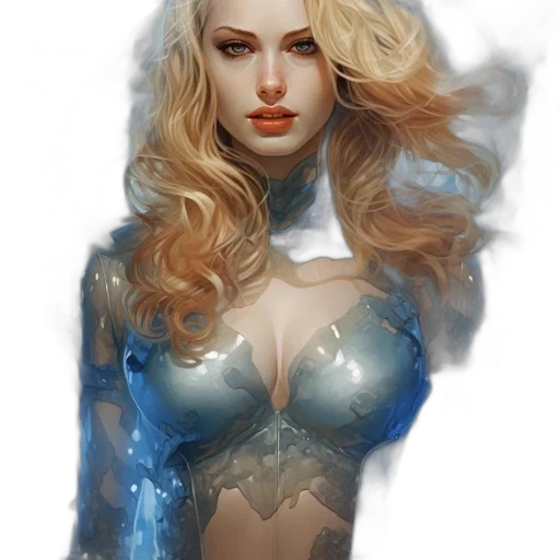 dress, jewelry, fantasy art, comic book art transparent PNG cut-out