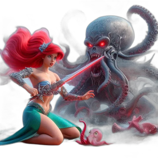concept art, fantasy art, comic book art, 3d render transparent PNG cut-out
